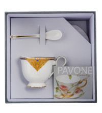 Чайная пара "Золотой Палермо" (Gold Palermo Pavone)