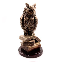Сова с золотыми глазами  дарует процветание через мудрость 26см-13см 1688гр
