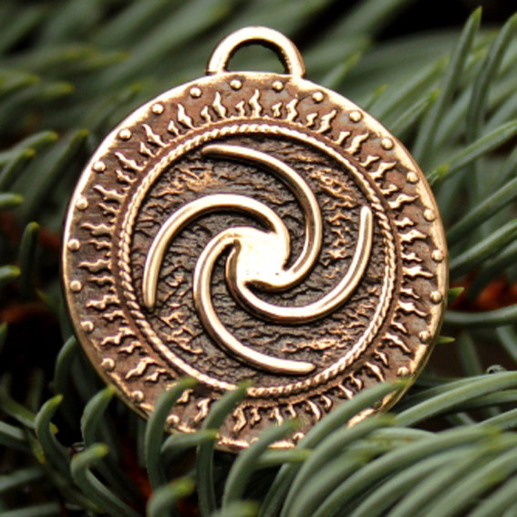 BV12-21 Оберег 21 Исток, бронза, Д-25мм, 25*28мм (СО2 )