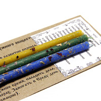 Свеча парафиновая  с руническим ставом Быстрые деньги 5см-4см