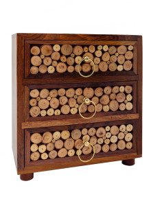 Шкатулка-комод (дерево)  "Сучок" 23X23X115см  Шк5