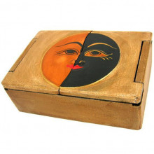 Шкатулка двустворчатая Солнце-Луна 17х12х6см дерево Шкатулка двустворчатая Солнце-Луна 17х12х6см дерево