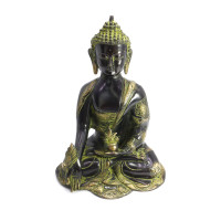 Будда с чашей дарующий бессмертие Antique Green Бронза h-25см L-19см 3,160кг