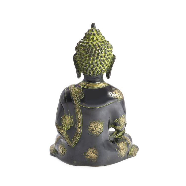 Будда с чашей дарующий бессмертие Antique Green Бронза h-25см L-19см 3,160кг