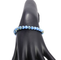 Браслет каменный Иранская бирюза камень удачи, любви и радости, а также символ ясности ума 6мм