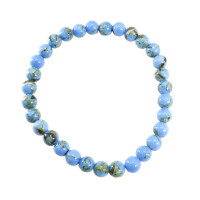 Браслет каменный Иранская бирюза камень удачи, любви и радости, а также символ ясности ума 6мм