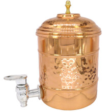 DSH335 Бочонок для настаивания медной воды с краником d-12,5см h-20см v-1500мл, медь