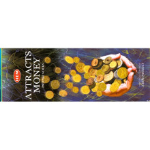 Благовония HEM, шестигранники, Attracts Money ПРИВЛЕЧЕНИЕ ДЕНЕГ 