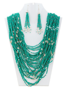 Украшение набор бусы и серьги (бисер) 0711/7/1