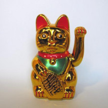 Кот Манеко на батарейке h-13см