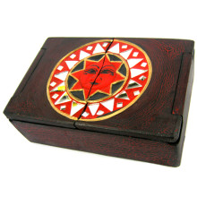 Шкатулка двустворчатая Солнце 18х12х6см дерево Шкатулка двустворчатая Солнце 18х12х6см дерево