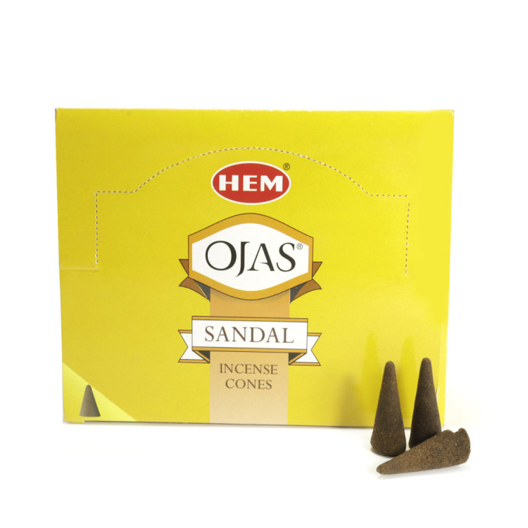Благовония конусы HEM Ojas Sandal Оджас Сандал уп-12шт