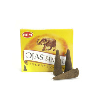 Благовония конусы HEM Ojas Sandal Оджас Сандал уп-12шт