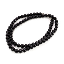 Бусы из камня Черный агат зеркальный щит от негативных нападений 6мм