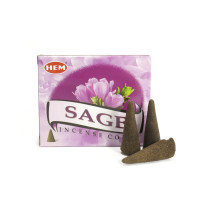 Благовония конусы HEM Sage Шалфей уп-12шт