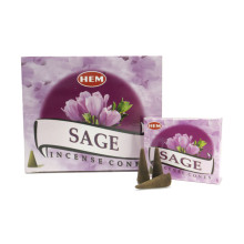 Благовония конусы HEM Sage Шалфей уп-12шт Благовония конусы HEM Sage Шалфей уп-12шт