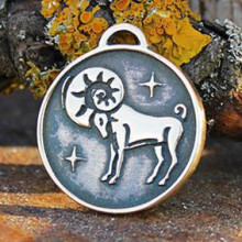 BV04-01 Зодиак № 01, Овен, бронза, Д-26мм, 26*29мм (ЗЗ 001)