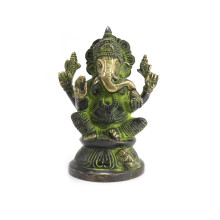 Ганеш благославляющий на процветание и удачу бронза h-12см L-9см 877гр