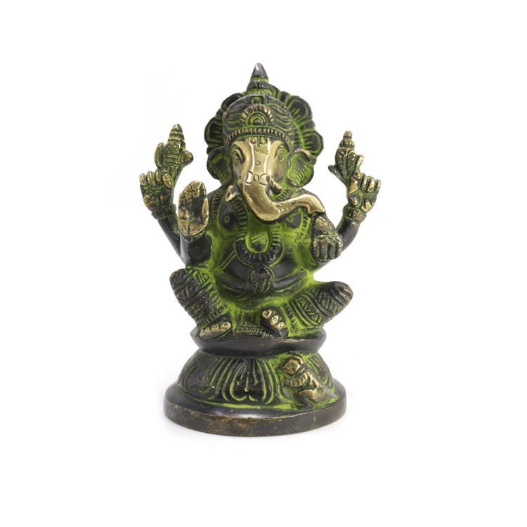Ганеш благославляющий на процветание и удачу бронза h-12см L-9см 877гр