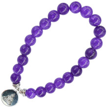 BX082 Браслет с подвеской на Просветление (Будда) камень,8мм