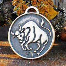 BV04-02 Зодиак № 02, Телец, бронза, Д-26мм, 26*29мм (ЗЗ 002)