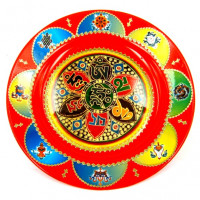 Тарелка декоративная Ом Мани Падме Хум 20см керамика