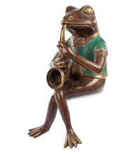 Фигурка "Лягушка с саксофоном" (бронза, о.Бали)