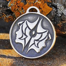 BV04-03 Зодиак № 03, Близнецы, бронза, Д-26мм, 26*29мм (ЗЗ 003)