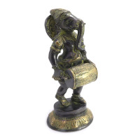 Ганеш Music дарующий счастье и удачу Antic бронза h-21см L-9см 1,973кг