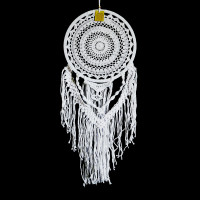 Ловушка снов Белого цвета символизирует мир, гармнию и чистоту отношений h-80см d-32см