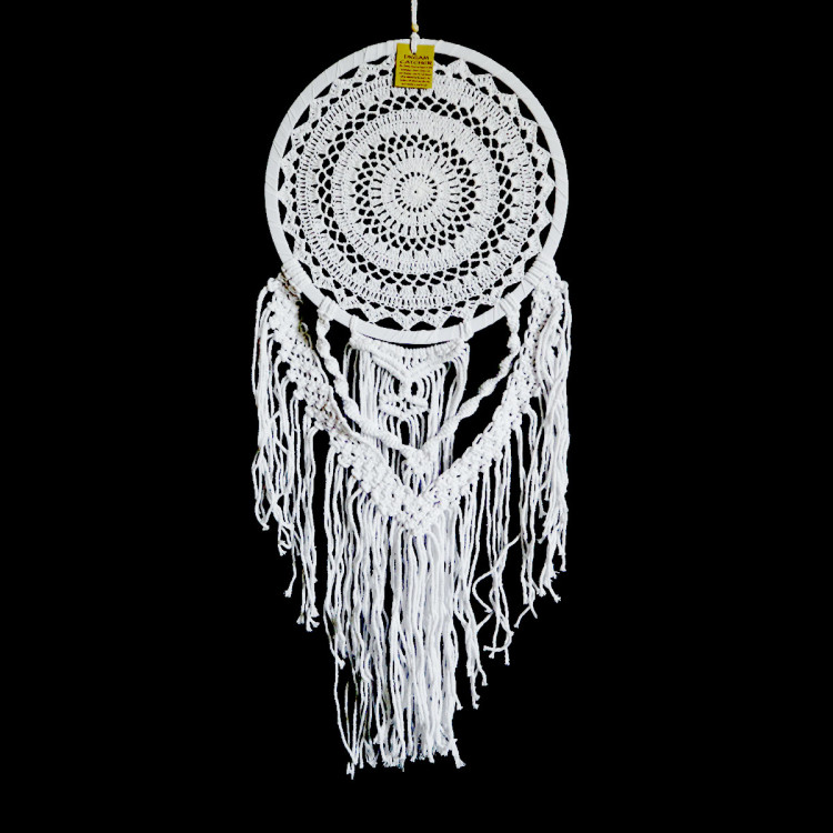 Ловушка снов Белого цвета символизирует мир, гармнию и чистоту отношений h-80см d-32см