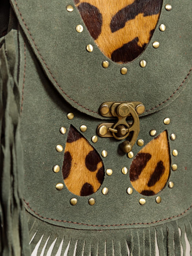 Сумка замшевая с бахромой через плечо 1111/7