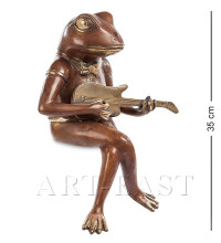 Фигурка "Лягушка с гитарой" (бронза, о.Бали)