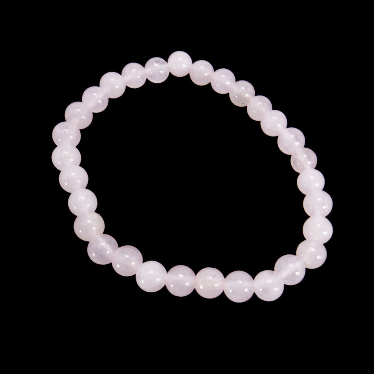 Браслет каменный  Розовый кварц - камень Венеры дарует любовь и счастливый брак