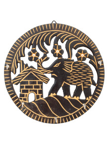 Вешалка на 5 крючков Слон (дерево)  Пи114/3 (2шт)