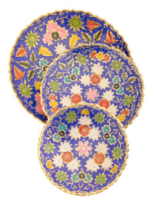 Ваза фруктовница набор из3-х Фр1554/2эмаль синяя Ваза фруктовница набор из3-х Фр1554/2эмаль синяя