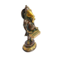 Ганеш Music дарующий счастье и удачу Red-Gold бронза h-21см L-9см 1,884кг