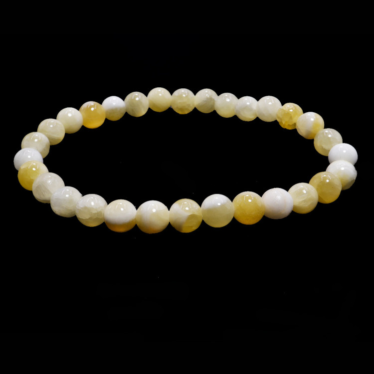 Браслет каменный Желтый Опал способен противостоять магии, колдовской порче и стихийных бедствий 6мм