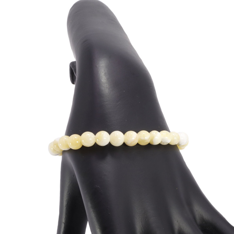 Браслет каменный Желтый Опал способен противостоять магии, колдовской порче и стихийных бедствий 6мм