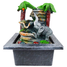 4-19 Фонтан Слоны 19см полистоун