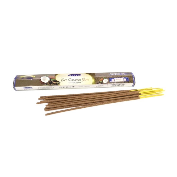 Благовония Satya Hexa Coco Cinnamon Clove Кокос-Корица-Гвоздика аромапалочки уп-6шт