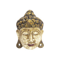 Маска настенная Будда белая 20см - дарует мудрость, защиту, исцеление и благополучие дерево Албезия