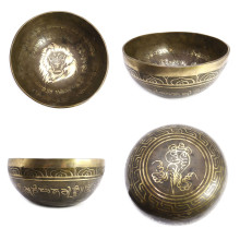 Чаша поющая ЛЕВ ручная ковка 9 металлов вес от 500 до 750г d-15см h-7,5см ХРУПКОЕ