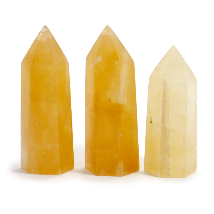 Кристалл камень Золотой кальцит - Дарует изобилие, помогает в построении успешной карьеры 7см