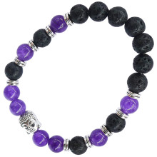 BX087 Браслет с Буддой, 8 мм, камень