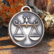 BV04-07 Зодиак № 07, Весы, бронза, Д-26мм, 26*29мм (ЗЗ )