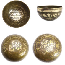 Чаша поющая ШРИ ЯНТРА ручная ковка 9 металлов вес от 501 до 700г d-15см h-7,5см ХРУПКОЕ