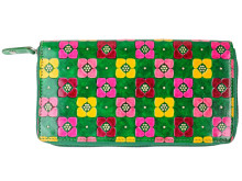 Кошелек кожа ручной принт 1141/7 Кошелек кожа ручной принт 1141/7