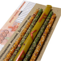 Набор свечей с рунами и травами  Успех в делах Исполнение желаний Достижение цели уп-5шт 16см