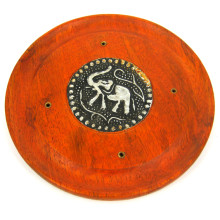 2 Подставка под благовония круглая Слон 12см, дерево, металл 2 Подставка под благовония круглая Слон 12см, дерево, металл